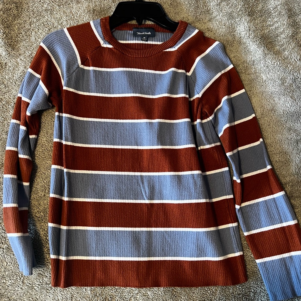 ModCloth Blue and Brown Sweater